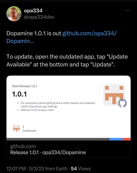 Dopamine jailbreak updated to v1.0.1 with bug fixes & improvements