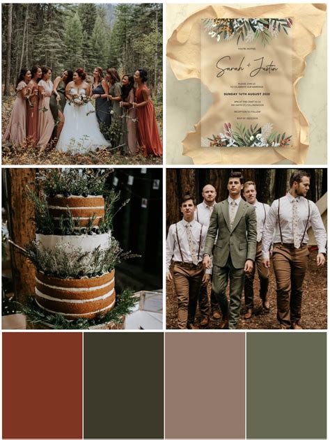 Terra cotta green wedding color scheme – Artofit