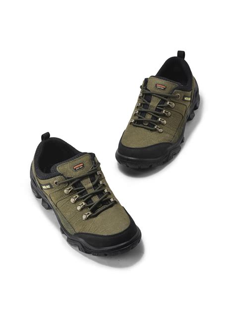 Buy WOODLAND Mens Olive Green Casual Boots Online