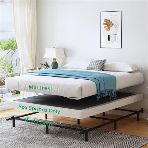 Vaciwe Queen Box Spring 4 Inch Heavy Duty Metal Box Springs Mattress ...