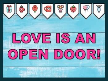 LOVE IS AN OPEN DOOR! Valentine's Day Bulletin Board Kit school ...