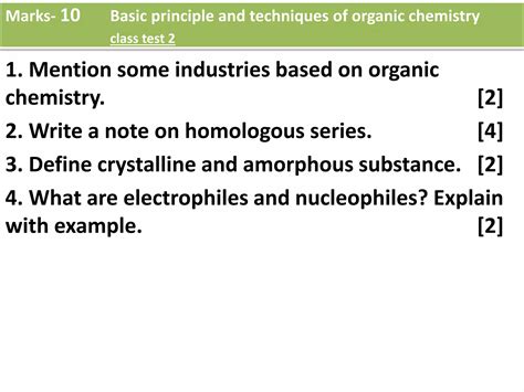 Chemistry class test | PPTX
