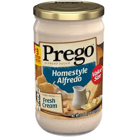 Prego Pasta Sauce, Homestyle Alfredo Sauce, 22 Ounce Jar - Walmart.com ...