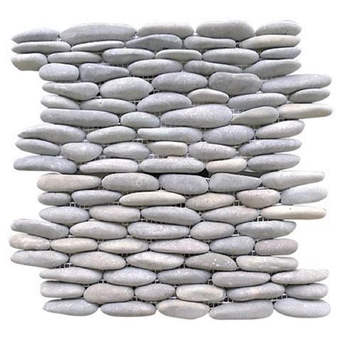 Buy Rainforest Light Grey Stacked Stone Pebble Wall Tile 12 x12 (5.0 Sq ...