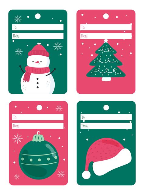 Blank Tags Labels Christmas - 10 Free PDF Printables | Printablee