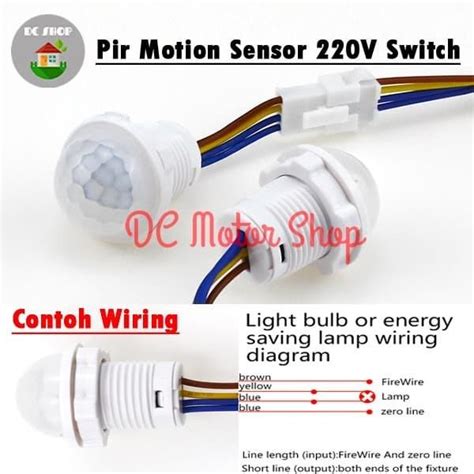 Jual Saklar Otomatis Sensor Gerak /PIR Motion Sensor Detector 220V AC ...