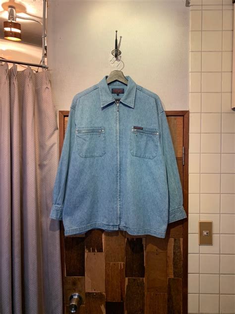 “WITFORD CLASSIC” ice blue cotton zip-up L/S denim shirt | LAUGH