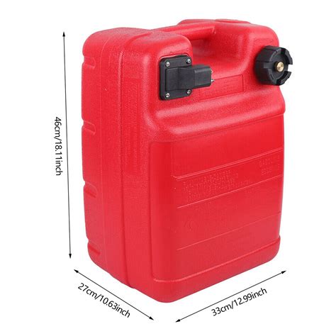 24L Portable 6 Gallon Outboard Boat Motor Gas Tank External Marine Fuel ...