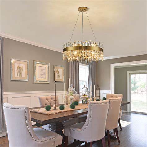 Wide Chandelier Dining Room