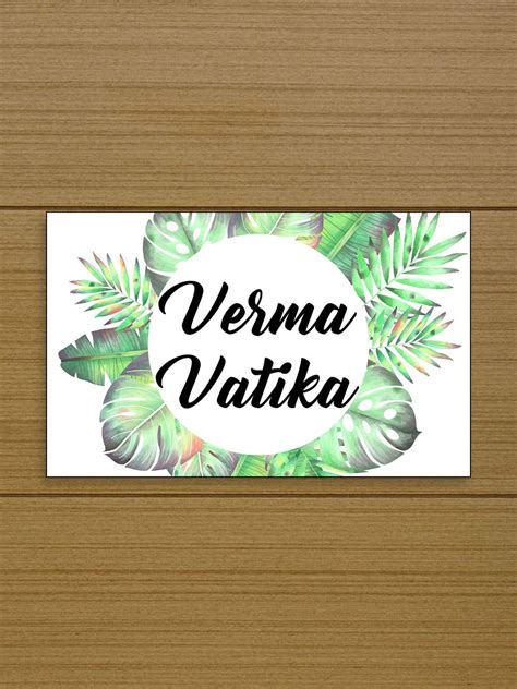 Buy 999Store Printed Green Leaves for Home Name Plate (MDF_15X8 Inches ...
