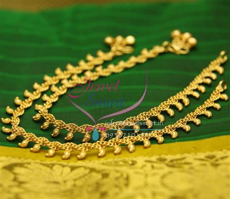 A2431 Gold Plated Fancy Design Imitation Payal Leg Chain Anklet ...