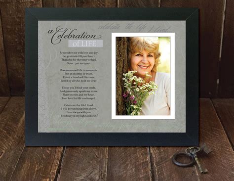 Memorial/Remembrance Photo Frame with Inspirational A Celebration of ...