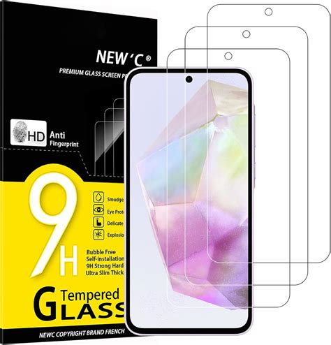 NEW'C Lot de 3, Verre Trempé pour Samsung Galaxy A56 5G / A36 5G Film en Protection écran ...