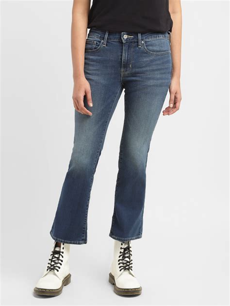 Women's 715 Blue Flared Fit Mid Rise Jeans – Levis India Store