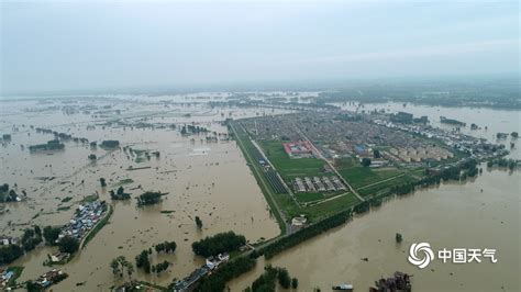 航拍！蓄洪后的王家坝-高清图集-中国天气网安徽站