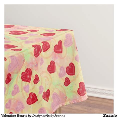 Valentine Hearts Tablecloth | Zazzle