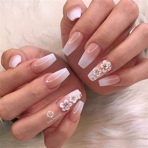 acrylic flower nail designs