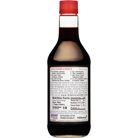 Kikkoman Soy Sauce Ingredients Kikkoman Organic Soy Sauce 150 Ml At