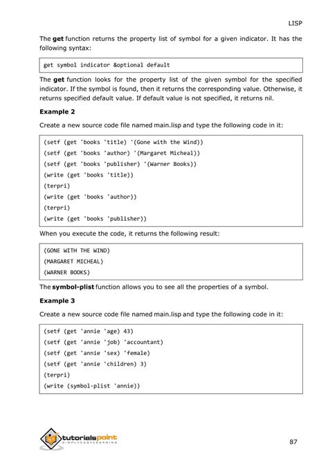 Common Lisp Tutorial 的图像结果
