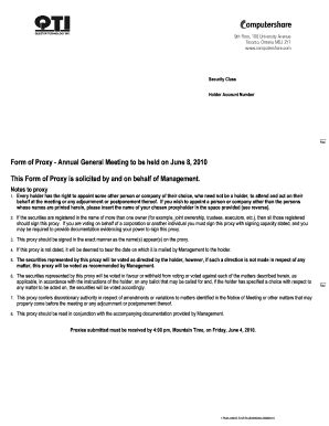 Fillable Online 2010 Form of Proxy - Questor Technology Inc. Fax Email ...