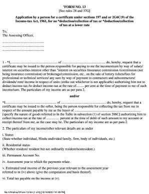 'FORM NO. 13 See Rules 28 And 37G Application By A Person For A ...