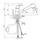 KING J385001 Baterija za lavabo frizerska - Alvos Beograd