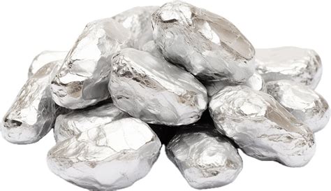 AI generated silver nuggets png 35460034 PNG