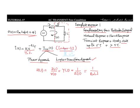 17 - It is about ac transient condition - AC TRANSIENT Free Condition ...