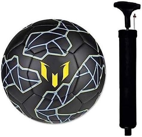 Buy S.Stock Messi Hand Stitch Black Football in Blue&Yellow Graphics ...