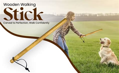 Vespearl Morning Wooden Walking Stick (24 Inch) Walking Stick for Dog ...