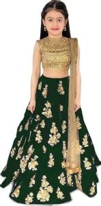 CLASSIC CURVE Girls Lehenga Choli Ethnic Wear Embroidered Lehenga ...