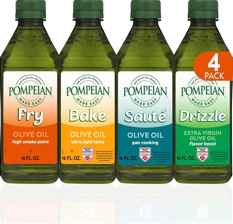 Amazon.com : Pompeian Olive Oil, Made Easy Variety Pack, Cooking Needs ...