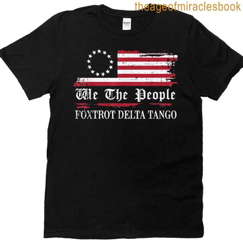 Foxtrot Delta Tango Flag We The People Resist Men Women T-shirt
