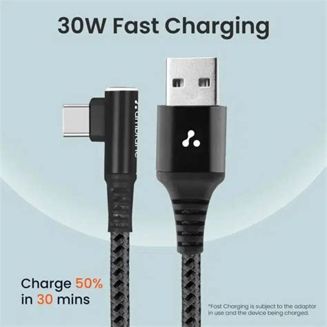 Ambrane L-Shape type C Braided Cable (1.5 M) - ABLC-10 – swag Workstore