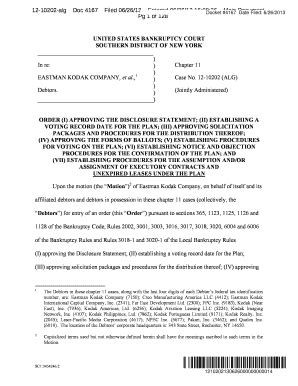 Fillable Online is SC1-#3454246-v2-Order Approving Disclosure Statement ...