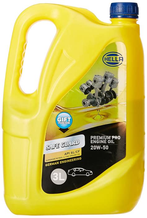 Hella 358059751 Safe Guard Premium Pro 20W-50 API SL Engine Oil for ...