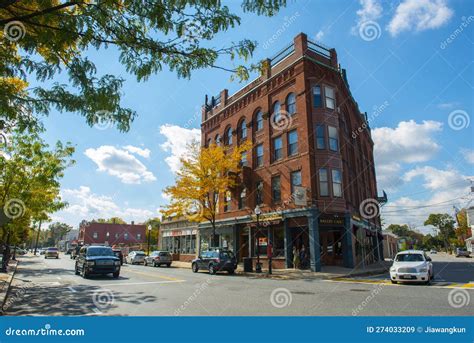 Natick Historic Town Center, MA, USA Editorial Stock Image - Image of ...