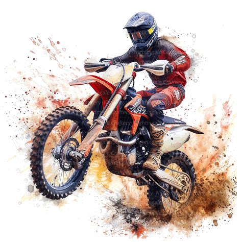 12 Dirt Bike Clipart, Motocross Clipart, Motorcycle, Printable ...