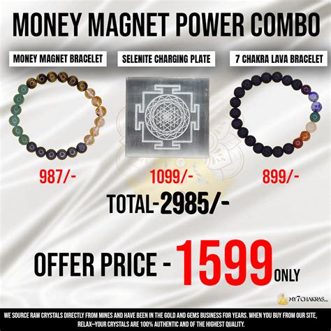 Money Magnet Power Combo( Money Magnet Bracelet + Selenite Plate) – My ...
