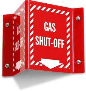 RLDigitalUnits Gas Shut-off sign Emergency Sign Price in India - Buy ...