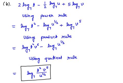 [Solved] Write the expression as a single logarithm with a coefficient ...