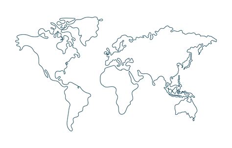 World Map Line Art Vector 的图像结果