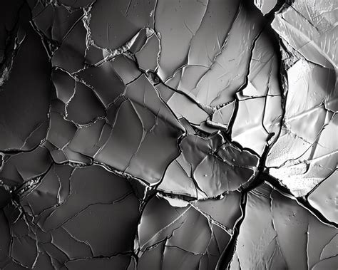 5 micro view of a shard of plastic showing fine cracks and surface ...