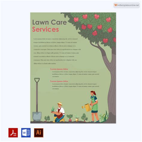 12 Free Lawn Care Flyer Templates (Word, Illustrator)