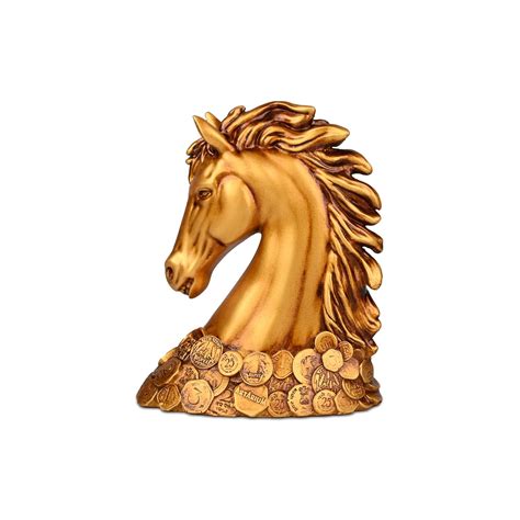 Artarium Coin Horse Head Horse Showpiece Vastu Horse Idol Good Luck ...