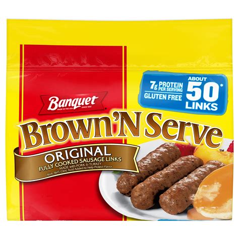 Banquet Brown 'N Serve Fully Cooked Original Sausage Links, 32 oz, 50 ...