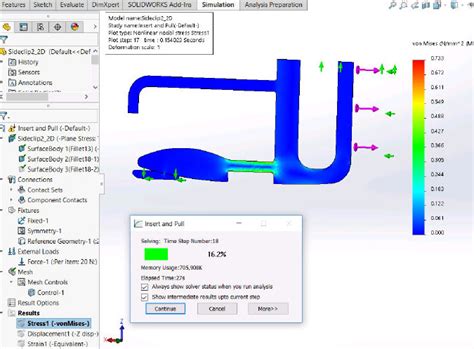 Image result for SolidWorks Nonlinear Clip Simulation