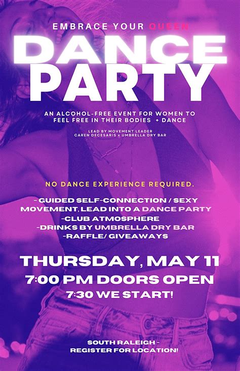 EMBRACE YOUR QUEEN Dance Party - an alcohol-free dance event for women ...