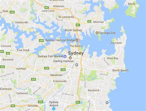Sydney Map Map of Sydney Australia Maps of World ~ psdhook