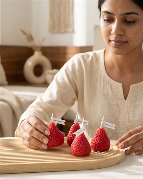 Strawberry Candles Pack of 12 India | Bulk Event | Karessa